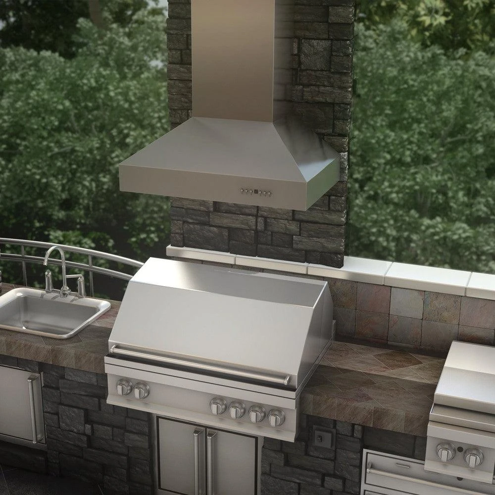 ZLINE 36 In. Outdoor Ducted Wall Mount Range Hood In Outdoor Approved Stainless Steel (667-304-36)(Zline 36 Outdoor Wall Mount Range Hood Outdoor Approved Stainless Steel 667 304 36) 7 ZLINE 36 In. Outdoor Ducted Wall Mount Range Hood In Outdoor Approved Stainless Steel (667-304-36)(Zline 36 Outdoor Wall Mount Range Hood Outdoor Approved Stainless Steel 667 304 36) - Image 7