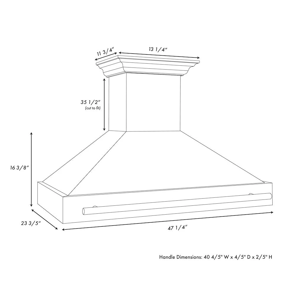 ZLINE Autograph Edition 48 In. Satin Stainless Steel Wall Mount Range Hood With White Matte Shell And Champagne Bronze Handle (8654SNZ-WM48-CB)(Zline Autograph Edition 48 Wall Mount Range Hood Satin Stainless Steel White Matte Champagne Bronze 8654snz Wm48 Cb) 9 ZLINE Autograph Edition 48 In. Satin Stainless Steel Wall Mount Range Hood With White Matte Shell And Champagne Bronze Handle (8654SNZ-WM48-CB)(Zline Autograph Edition 48 Wall Mount Range Hood Satin Stainless Steel White Matte Champagne Bronze 8654snz Wm48 Cb) - Image 9