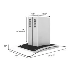 ZLINE 36 In. Convertible Vent Island Mount Range Hood In Stainless Steel And Glass (GL5i-36)(Zline 36 Island Mount Range Hood Stainless Steel Glass Gl5i 36) 15 ZLINE 36 In. Convertible Vent Island Mount Range Hood In Stainless Steel And Glass (GL5i-36)(Zline 36 Island Mount Range Hood Stainless Steel Glass Gl5i 36) -Induction Cooktop Store DimensionalGraphicGL5i 30 36 5beb8c95 87ad 492d 9970 0f1a6a0701da