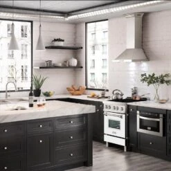 ZLINE 24 In. 2.8 Cu. Ft. Legacy Induction Range With 4 Element Cooktop And Electric Oven In Stainless Steel And White Matte Door (RAIND-WM-24)(Zline 24 Induction Range Stainless Steel White Matte Raind Wm 24) -Induction Cooktop Store FPNZ SS MWD 1 RAIND WM 24 KBCRN BT 24