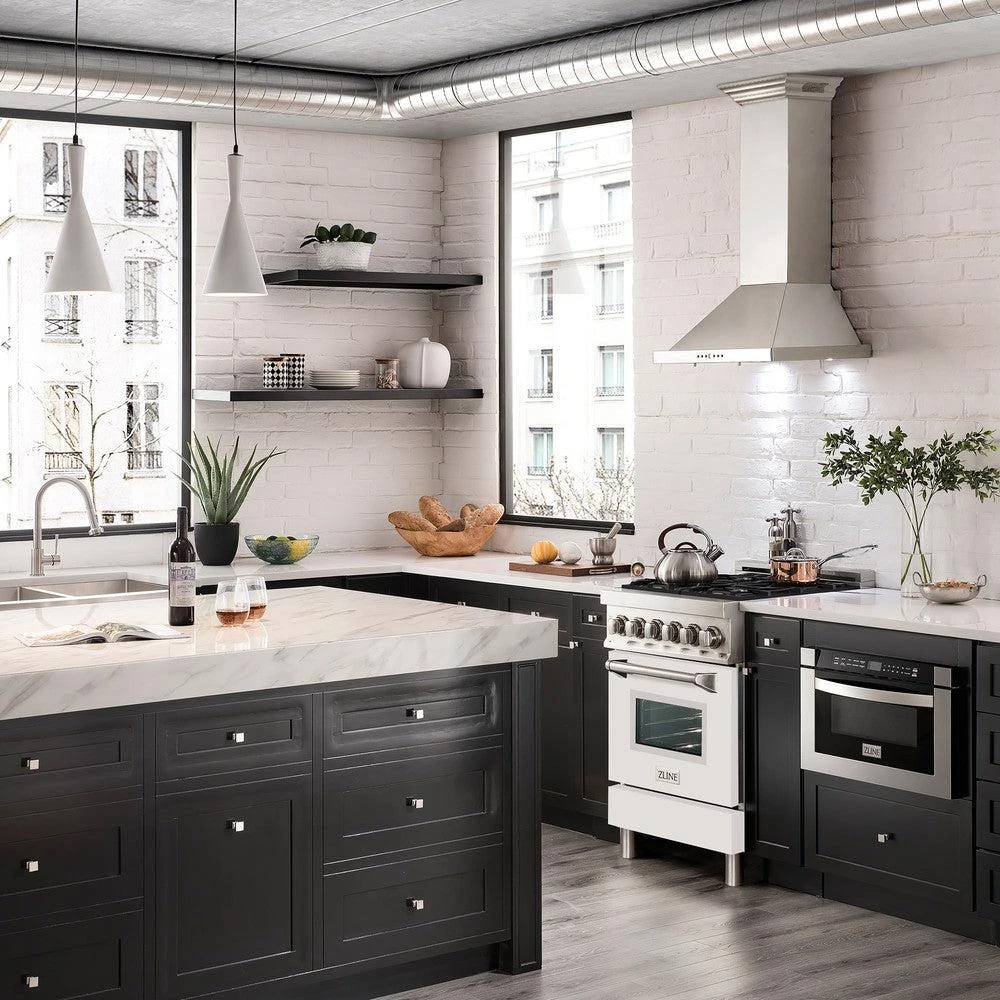 ZLINE 24 In. 2.8 Cu. Ft. Legacy Dual Fuel Range With 4 Burner Gas Cooktop And Electric Convection Oven In Stainless Steel And White Matte Door (RA-WM-24)(Zline 24 Legacy Dual Fuel Range Stainless Steel White Matte Ra Wm 24) 3 ZLINE 24 In. 2.8 Cu. Ft. Legacy Dual Fuel Range With 4 Burner Gas Cooktop And Electric Convection Oven In Stainless Steel And White Matte Door (RA-WM-24)(Zline 24 Legacy Dual Fuel Range Stainless Steel White Matte Ra Wm 24) - Image 3