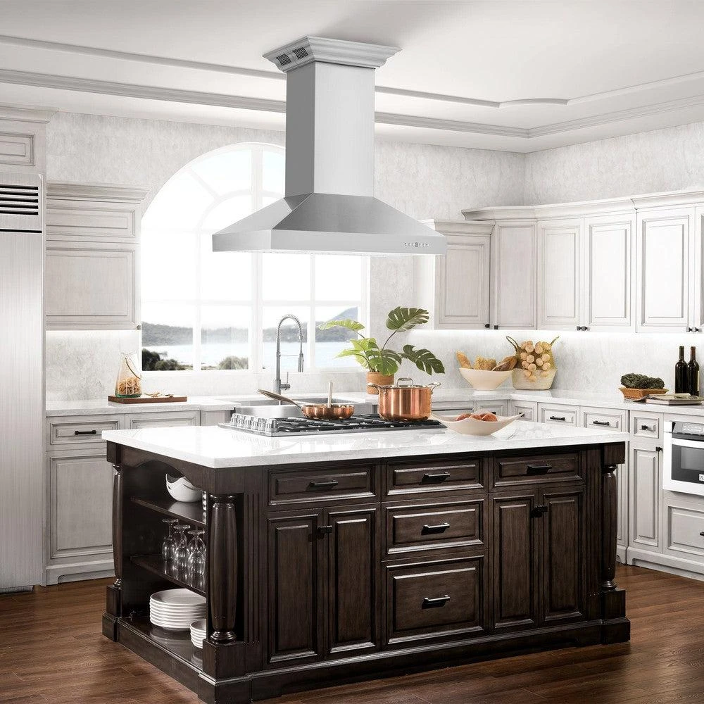 ZLINE 30 In. CrownSound™ Ducted Vent Island Mount Range Hood In Stainless Steel With Built-in Bluetooth Speakers (KL3iCRN-BT-30)(Zline 30 Island Mount Range Hood Stainless Steel Crownsound Kl3icrn Bt 30) 2 ZLINE 30 In. CrownSound™ Ducted Vent Island Mount Range Hood In Stainless Steel With Built-in Bluetooth Speakers (KL3iCRN-BT-30)(Zline 30 Island Mount Range Hood Stainless Steel Crownsound Kl3icrn Bt 30) - Image 2