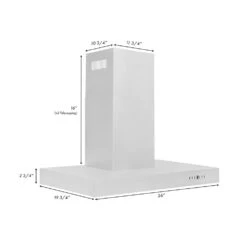 ZLINE 36 In. Convertible Vent Wall Mount Range Hood In Stainless Steel (KE-36)(Zline 36 Wall Mount Range Hood Stainless Steel Ke 36) -Induction Cooktop Store KE 36 Dimensional