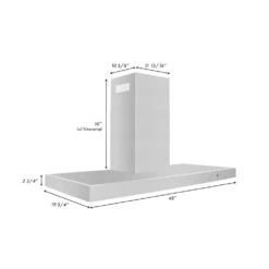 ZLINE 48 In. Convertible Vent Wall Mount Range Hood In Stainless Steel (KE-48)(Zline 48 Wall Mount Range Hood Stainless Steel Ke 48) -Induction Cooktop Store KE 48 Dimensional 6ecb3855 b47b 4d48 b6e8 2a0858a4e524