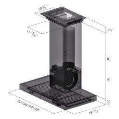 ZLINE 48 In. Convertible Vent Wall Mount Range Hood In Stainless Steel With Crown Molding (KECRN-48)(Zline 48 Wall Mount Range Hood Stainless Steel Crown Molding Kecrn 48) -Induction Cooktop Store KECRN