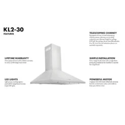 ZLINE 30 In. Convertible Vent Wall Mount Range Hood In Stainless Steel (KL2-30)(Zline 30 Wall Mount Range Hood Stainless Steel Kl2 30) -Induction Cooktop Store KL2 30 86126904 868d 4c08 9243 ae58b4cf22d9