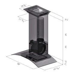 ZLINE 30 In. Convertible Vent Wall Mount Range Hood In Stainless Steel And Glass With Crown Molding (KZCRN-30)(Zline 30 Wall Mount Range Hood Stainless Steel Glass Crown Molding Kzcrn 30) -Induction Cooktop Store KZ 1