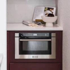 ZLINE 24 In. 1.2 Cu. Ft. Built-in Microwave Drawer With A Traditional Handle In Stainless Steel (MWD-1-H)(Zline 24 Microwave Drawer Stainless Steel Traditional Mwd 1 H) -Induction Cooktop Store MWD 1 H square lonihaskellinteriors 1 1