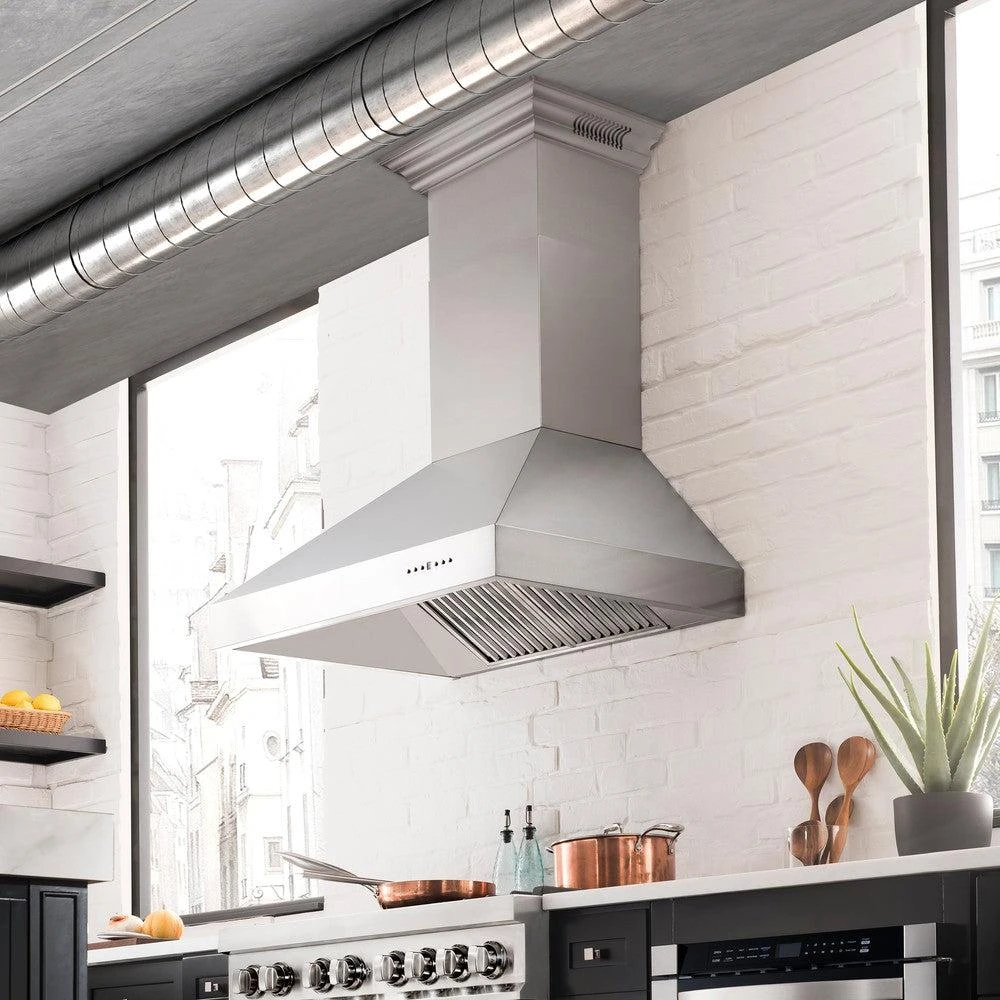 ZLINE 48 In. CrownSound™ Ducted Vent Professional Wall Mount Range Hood In Stainless Steel With Built-in Bluetooth Speakers (697CRN-BT-48)(Zline 48 Professional Wall Mount Range Hood Stainless Steel Crownsound 697crn Bt 48) 9 ZLINE 48 In. CrownSound™ Ducted Vent Professional Wall Mount Range Hood In Stainless Steel With Built-in Bluetooth Speakers (697CRN-BT-48)(Zline 48 Professional Wall Mount Range Hood Stainless Steel Crownsound 697crn Bt 48) - Image 9