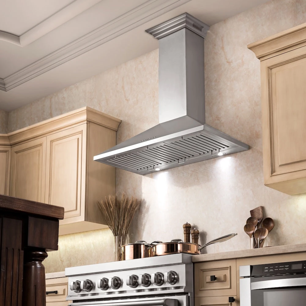 ZLINE 36 In. CrownSound™ Ducted Vent Wall Mount Range Hood In Stainless Steel With Built-in Bluetooth Speakers (KL2CRN-BT-36)(Zline 36 Wall Mount Range Hood Stainless Steel Crownsound Kl2crn Bt 36) 2 ZLINE 36 In. CrownSound™ Ducted Vent Wall Mount Range Hood In Stainless Steel With Built-in Bluetooth Speakers (KL2CRN-BT-36)(Zline 36 Wall Mount Range Hood Stainless Steel Crownsound Kl2crn Bt 36) - Image 2