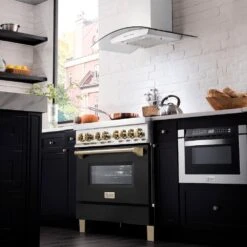 ZLINE Autograph Edition 36 In. 4.6 Cu. Ft. Legacy Dual Fuel Range With 6 Burner Gas Cooktop And Electric Convection Oven In Stainless Steel With Black Matte Door And Polished Gold Accents (RAZ-BLM-36-G)(Zline Autograph Edition 36 Legacy Dual Fuel Range Stainless Steel Black Matte Polished Gold Raz Blm 36 G) 26 ZLINE Autograph Edition 36 In. 4.6 Cu. Ft. Legacy Dual Fuel Range With 6 Burner Gas Cooktop And Electric Convection Oven In Stainless Steel With Black Matte Door And Polished Gold Accents (RAZ-BLM-36-G)(Zline Autograph Edition 36 Legacy Dual Fuel Range Stainless Steel Black Matte Polished Gold Raz Blm 36 G) -Induction Cooktop Store MWD 1 RAZ BLM 36 G KZ 36 1