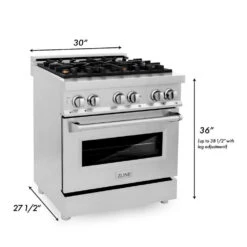 ZLINE 30 In. 4.0 Cu. Ft. Legacy Dual Fuel Range With Gas Cooktop And Electric Convection Oven In Stainless Steel With 4 Brass Burners (RA-BR-30)(Zline 30 Legacy Dual Fuel Range Stainless Steel Brass Burners Ra Br 30) 13 ZLINE 30 In. 4.0 Cu. Ft. Legacy Dual Fuel Range With Gas Cooktop And Electric Convection Oven In Stainless Steel With 4 Brass Burners (RA-BR-30)(Zline 30 Legacy Dual Fuel Range Stainless Steel Brass Burners Ra Br 30) -Induction Cooktop Store RA BR 30 Dimensions