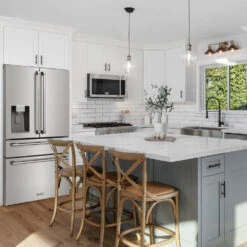 ZLINE 36 In. 21.6 Cu. Ft. Counter-Depth French Door Refrigerator With Water And Ice Dispenser In Fingerprint-Resistant Stainless Steel (RFM-W-36)(Zline 36 Counter Depth Refrigerator Stainless Steel Rfm W 36) -Induction Cooktop Store RFM W 36 MWO OTR 30 H APL KF BM SAS 33 af4d4952 6184 4cca a5db 8a78ef389b65