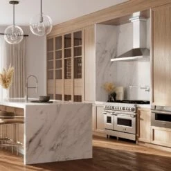 ZLINE 48 In. Convertible Vent Wall Mount Range Hood In Stainless Steel With Crown Molding (KBCRN-48)(Zline 48 Wall Mount Range Hood Stainless Steel Crown Molding Kbcrn 48) 16 ZLINE 48 In. Convertible Vent Wall Mount Range Hood In Stainless Steel With Crown Molding (KBCRN-48)(Zline 48 Wall Mount Range Hood Stainless Steel Crown Molding Kbcrn 48) -Induction Cooktop Store SRA KF CH RA48 KBCRN 48 GEM FPF CH MWD 30 RBIV 304 30 lifestyle angled 26a0df87 19f0 4e75 97b1 d3a9d591db4d