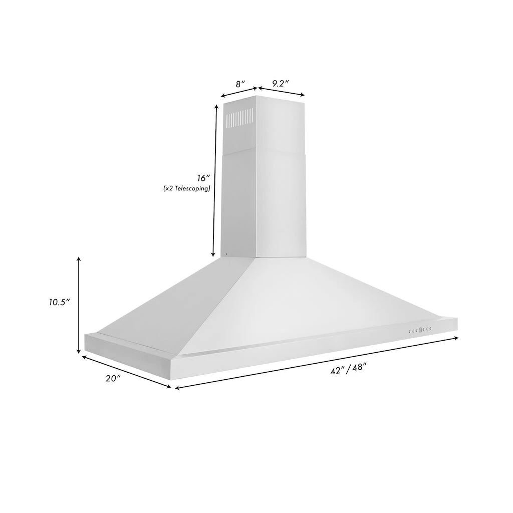 ZLINE 42 In. Convertible Vent Wall Mount Range Hood In Stainless Steel (KB-42)(Zline 42 Wall Mount Range Hood Stainless Steel Kb 42) 15 ZLINE 42 In. Convertible Vent Wall Mount Range Hood In Stainless Steel (KB-42)(Zline 42 Wall Mount Range Hood Stainless Steel Kb 42) - Image 15