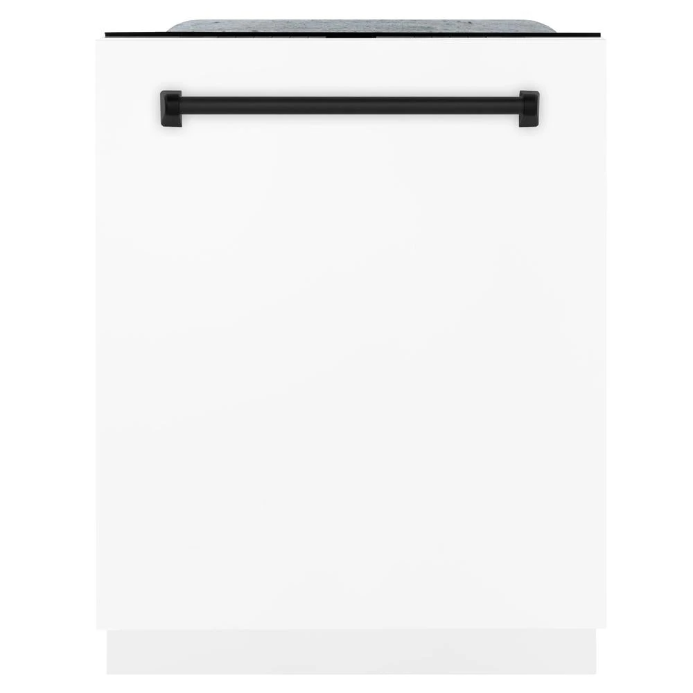 ZLINE Autograph Edition 48 In. Kitchen Package With Stainless Steel Dual Fuel Range With White Matte Door, Range Hood And Dishwasher With Matte Black Accents (3AKP-RAWMRHDWM48-MB)(Zline Autograph Edition 48 Kitchen Package Stainless Steel White Matte Matte Black 3akp Rawmrhdwm48 Mb) 19 ZLINE Autograph Edition 48 In. Kitchen Package With Stainless Steel Dual Fuel Range With White Matte Door, Range Hood And Dishwasher With Matte Black Accents (3AKP-RAWMRHDWM48-MB)(Zline Autograph Edition 48 Kitchen Package Stainless Steel White Matte Matte Black 3akp Rawmrhdwm48 Mb) - Image 19