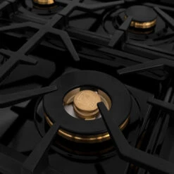 ZLINE Autograph Edition 36 In. 4.6 Cu. Ft. Legacy Dual Fuel Range With 6 Burner Gas Cooktop And Electric Convection Oven In Satin Stainless Steel With White Matte Door And Champagne Bronze Accents (RASZ-WM-36-CB)(Zline Autograph Edition 36 Legacy Dual Fuel Range Satin Stainless Steel White Matte Rasz Wm 36 Cb) 17 ZLINE Autograph Edition 36 In. 4.6 Cu. Ft. Legacy Dual Fuel Range With 6 Burner Gas Cooktop And Electric Convection Oven In Satin Stainless Steel With White Matte Door And Champagne Bronze Accents (RASZ-WM-36-CB)(Zline Autograph Edition 36 Legacy Dual Fuel Range Satin Stainless Steel White Matte Rasz Wm 36 Cb) -Induction Cooktop Store zline autograph edition professional satin stainless steel white matte dual fuel range RASZ WM 36 CB burners high grates detail