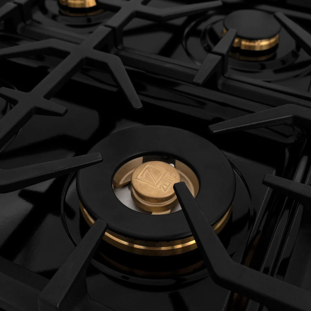 ZLINE Autograph Edition 36 In. 4.6 Cu. Ft. Legacy Dual Fuel Range With 6 Burner Gas Cooktop And Electric Convection Oven In Satin Stainless Steel With White Matte Door And Champagne Bronze Accents (RASZ-WM-36-CB)(Zline Autograph Edition 36 Legacy Dual Fuel Range Satin Stainless Steel White Matte Rasz Wm 36 Cb) 5 ZLINE Autograph Edition 36 In. 4.6 Cu. Ft. Legacy Dual Fuel Range With 6 Burner Gas Cooktop And Electric Convection Oven In Satin Stainless Steel With White Matte Door And Champagne Bronze Accents (RASZ-WM-36-CB)(Zline Autograph Edition 36 Legacy Dual Fuel Range Satin Stainless Steel White Matte Rasz Wm 36 Cb) - Image 5