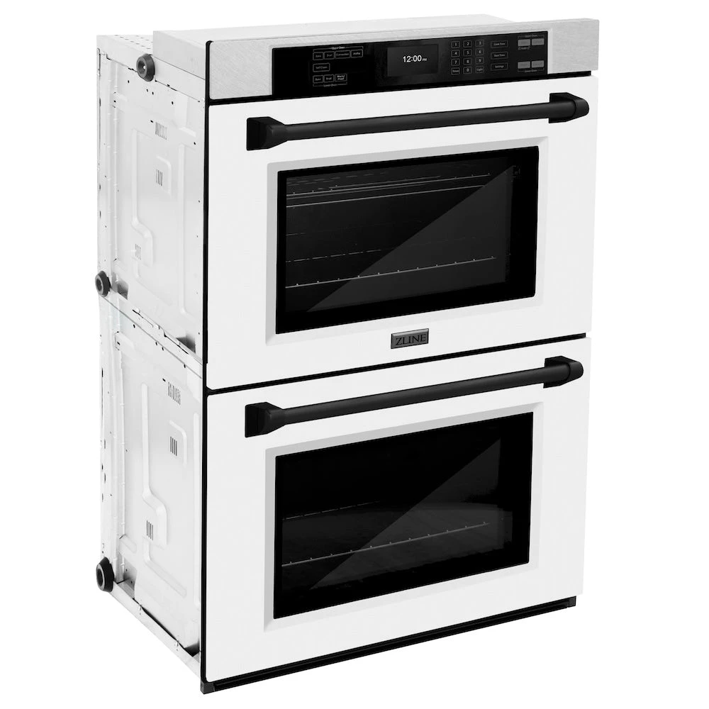 ZLINE Autograph Edition 30 In. Professional True Convection Double Wall Oven With Air Fry And Self Clean In Satin Stainless Steel With White Matte Doors And Matte Black Handles (WADSZ-WM-30-MB)(Zline Autograph Edition 30 Double Wall Oven Satin Stainless Steel White Matte Matte Black Wadsz Wm 30 Mb) 3 ZLINE Autograph Edition 30 In. Professional True Convection Double Wall Oven With Air Fry And Self Clean In Satin Stainless Steel With White Matte Doors And Matte Black Handles (WADSZ-WM-30-MB)(Zline Autograph Edition 30 Double Wall Oven Satin Stainless Steel White Matte Matte Black Wadsz Wm 30 Mb) - Image 3