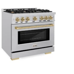 ZLINE Autograph Edition 36 In. 5.2 Cu. Ft. Select Dual Fuel Range With 6 Burner Gas Cooktop And Electric Convection Oven In Stainless Steel With Champagne Bronze Accents (HDRZ-36-CB)(Zline Autograph Edition 36 Select Dual Fuel Range Stainless Steel Champagne Bronze Hdrz 36 Cb) 14 ZLINE Autograph Edition 36 In. 5.2 Cu. Ft. Select Dual Fuel Range With 6 Burner Gas Cooktop And Electric Convection Oven In Stainless Steel With Champagne Bronze Accents (HDRZ-36-CB)(Zline Autograph Edition 36 Select Dual Fuel Range Stainless Steel Champagne Bronze Hdrz 36 Cb) -Induction Cooktop Store zline autograph edition select stainless steel dual fuel range HDRZ 36 CB main