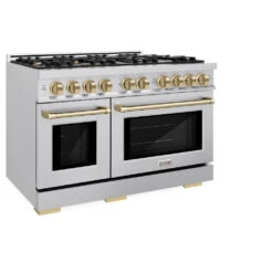 ZLINE Autograph Edition 48 In. 6.7 Cu. Ft. Select Double Oven Dual Fuel Range With 8 Burner Gas Cooktop In Stainless Steel And Champagne Bronze Accents (HDRZ-48-CB)(Zline Autograph Edition 48 Select Dual Fuel Range Stainless Steel Champagne Bronze Hdrz 48 Cb) 14 ZLINE Autograph Edition 48 In. 6.7 Cu. Ft. Select Double Oven Dual Fuel Range With 8 Burner Gas Cooktop In Stainless Steel And Champagne Bronze Accents (HDRZ-48-CB)(Zline Autograph Edition 48 Select Dual Fuel Range Stainless Steel Champagne Bronze Hdrz 48 Cb) -Induction Cooktop Store zline autograph edition select stainless steel dual fuel range HDRZ 48 CB main