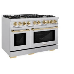 ZLINE Autograph Edition 48 In. 6.7 Cu. Ft. Select Double Oven Gas Range With 8 Burner Cooktop In Stainless Steel And Polished Gold Accents (HGRZ-48-G)(Zline Autograph Edition 48 Select Gas Range Stainless Steel Polished Gold Hgrz 48 G) 14 ZLINE Autograph Edition 48 In. 6.7 Cu. Ft. Select Double Oven Gas Range With 8 Burner Cooktop In Stainless Steel And Polished Gold Accents (HGRZ-48-G)(Zline Autograph Edition 48 Select Gas Range Stainless Steel Polished Gold Hgrz 48 G) -Induction Cooktop Store zline autograph edition select stainless steel gas range HGRZ 48 G main