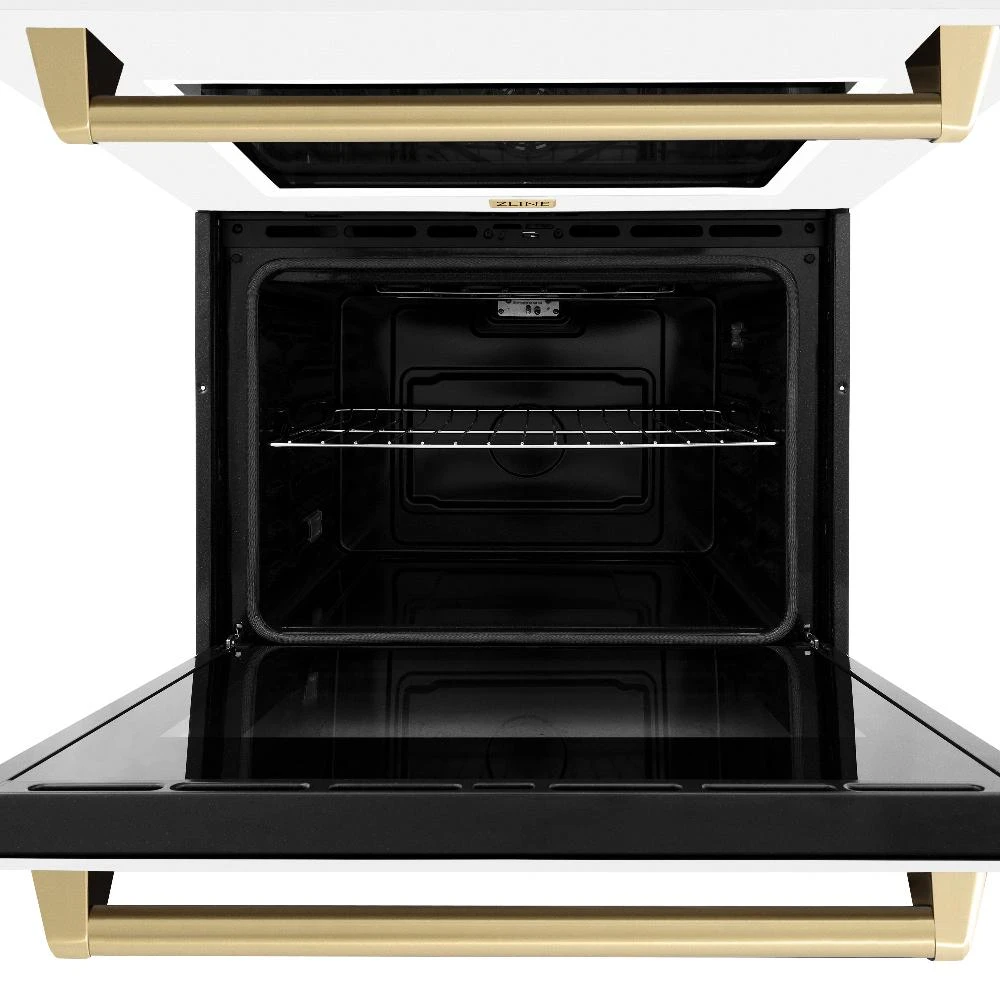 ZLINE Autograph Edition 30 In. Professional True Convection Double Wall Oven With Air Fry And Self Clean In Stainless Steel With White Matte Doors And Champagne Bronze Handles (WADZ-WM-30-CB)(Zline Autograph Edition 30 Double Wall Oven Stainless Steel White Matte Champagne Bronze Wadz Wm 30 Cb) 14 ZLINE Autograph Edition 30 In. Professional True Convection Double Wall Oven With Air Fry And Self Clean In Stainless Steel With White Matte Doors And Champagne Bronze Handles (WADZ-WM-30-CB)(Zline Autograph Edition 30 Double Wall Oven Stainless Steel White Matte Champagne Bronze Wadz Wm 30 Cb) - Image 14