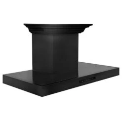 ZLINE 36 In. CrownSound™ Ducted Vent Wall Mount Range Hood In Black Stainless Steel With Built-in Bluetooth Speakers (BSKENCRN-BT-36)(Zline 36 Wall Mount Range Hood Black Stainless Steel Crownsound Bskencrn Bt 36) -Induction Cooktop Store zline black stainless steel BSKENCRN BT 36 top side