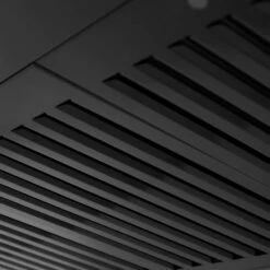 ZLINE 36 In. CrownSound™ Ducted Vent Wall Mount Range Hood In Black Stainless Steel With Built-in Bluetooth Speakers (BSKENCRN-BT-36)(Zline 36 Wall Mount Range Hood Black Stainless Steel Crownsound Bskencrn Bt 36) -Induction Cooktop Store zline black stainless steel wall mounted range hood BSKENCRN BT 36 baffles detail