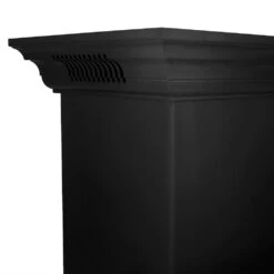 ZLINE 36 In. CrownSound™ Ducted Vent Wall Mount Range Hood In Black Stainless Steel With Built-in Bluetooth Speakers (BSKENCRN-BT-36)(Zline 36 Wall Mount Range Hood Black Stainless Steel Crownsound Bskencrn Bt 36) -Induction Cooktop Store zline black stainless steel wall mounted range hood BSKENCRN BT 36 vent detail