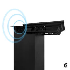 ZLINE 36 In. CrownSound™ Ducted Vent Wall Mount Range Hood In Black Stainless Steel With Built-in Bluetooth Speakers (BSKENCRN-BT-36)(Zline 36 Wall Mount Range Hood Black Stainless Steel Crownsound Bskencrn Bt 36) -Induction Cooktop Store zline black stainless steel wall mounted range hood bluetooth crown BSKENCRN BT 36 speaker detail