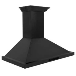 ZLINE 36 In. CrownSound™ Ducted Vent Wall Mount Range Hood In Black Stainless Steel With Built-in Bluetooth Speakers (BSKBNCRN-BT-36)(Zline 36 Wall Mount Range Hood Black Stainless Steel Crownsound Bskbncrn Bt 36) -Induction Cooktop Store zline black stainless steel wall range hood BSKBNCRN BT 24 top side b46539e3 4525 43ef ad44 29883ac18d12
