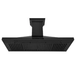 ZLINE 48 In. CrownSound™ Ducted Vent Wall Mount Range Hood In Black Stainless Steel With Built-in Bluetooth Speakers (BSKBNCRN-BT-48)(Zline 48 Wall Mount Range Hood Black Stainless Steel Crownsound Bskbncrn Bt 48) 18 ZLINE 48 In. CrownSound™ Ducted Vent Wall Mount Range Hood In Black Stainless Steel With Built-in Bluetooth Speakers (BSKBNCRN-BT-48)(Zline 48 Wall Mount Range Hood Black Stainless Steel Crownsound Bskbncrn Bt 48) -Induction Cooktop Store zline black stainless steel wall range hood BSKBNCRN BT 48 front under