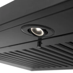ZLINE 48 In. CrownSound™ Ducted Vent Wall Mount Range Hood In Black Stainless Steel With Built-in Bluetooth Speakers (BSKBNCRN-BT-48)(Zline 48 Wall Mount Range Hood Black Stainless Steel Crownsound Bskbncrn Bt 48) 17 ZLINE 48 In. CrownSound™ Ducted Vent Wall Mount Range Hood In Black Stainless Steel With Built-in Bluetooth Speakers (BSKBNCRN-BT-48)(Zline 48 Wall Mount Range Hood Black Stainless Steel Crownsound Bskbncrn Bt 48) -Induction Cooktop Store zline black stainless steel wall range hood BSKBNCRN BT 48 light detail