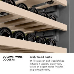 ZLINE 24 In. 12.4 Cu. Ft. Triple Zone 100 Bottle Column Wine Cooler In Stainless Steel (RCWV-304-24)(Zline 24 Triple Zone Column Wine Cooler Stainless Steel Rcwv 304 24) -Induction Cooktop Store zline built in column wine refrigerator infographic birch wood racks 259922e7 1952 4eeb af0c 30d8140d7dc9