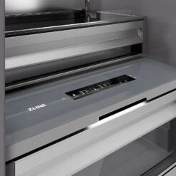 ZLINE 24 In. 12.5 Cu. Ft. Column Refrigerator In Stainless Steel With Graphite Gray Interior (RCRV-304-24)(Zline 24 Column Refrigerator Stainless Steel Graphite Gray Rcrv 304 24) -Induction Cooktop Store zline built in stainless steel column refrigerator RCRV 304 24 detail touch panel 1 78d76194 9553 4983 83cf 8e10244d0c5e