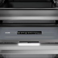 ZLINE 24 In. 12.5 Cu. Ft. Column Refrigerator In Stainless Steel With Graphite Gray Interior (RCRV-304-24)(Zline 24 Column Refrigerator Stainless Steel Graphite Gray Rcrv 304 24) -Induction Cooktop Store zline built in stainless steel column refrigerator RCRV 304 24 detail touch panel 2 d163e1b4 8290 4bc3 bd12 024e44db04d7