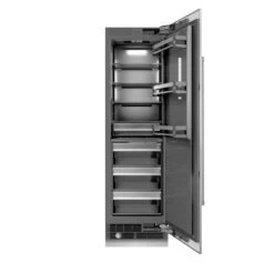 ZLINE 24 In. 12.5 Cu. Ft. Column Refrigerator In Stainless Steel With Graphite Gray Interior (RCRV-304-24)(Zline 24 Column Refrigerator Stainless Steel Graphite Gray Rcrv 304 24)