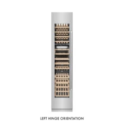 ZLINE 18 In. 9.0 Cu. Ft. Triple Zone 68 Bottle Left Hinge Column Wine Cooler In Stainless Steel (RCWVL-304-18)(Zline 18 Triple Zone Left Hinge Column Wine Cooler Stainless Steel Rcwvl 304 18)