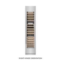 ZLINE 18 In. 9.0 Cu. Ft. Triple Zone 68 Bottle Right Hinge Column Wine Cooler In Stainless Steel (RCWVR-304-18)(Zline 18 Triple Zone Right Hinge Column Wine Cooler Stainless Steel Rcwvr 304 18)