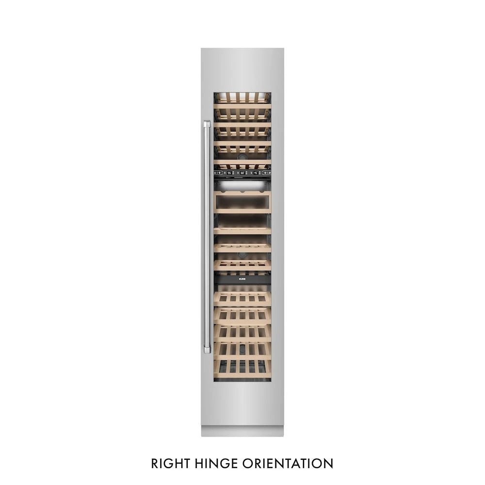 ZLINE 18 In. 9.0 Cu. Ft. Triple Zone 68 Bottle Right Hinge Column Wine Cooler In Stainless Steel (RCWVR-304-18)(Zline 18 Triple Zone Right Hinge Column Wine Cooler Stainless Steel Rcwvr 304 18) 1 ZLINE 18 In. 9.0 Cu. Ft. Triple Zone 68 Bottle Right Hinge Column Wine Cooler In Stainless Steel (RCWVR-304-18)(Zline 18 Triple Zone Right Hinge Column Wine Cooler Stainless Steel Rcwvr 304 18)