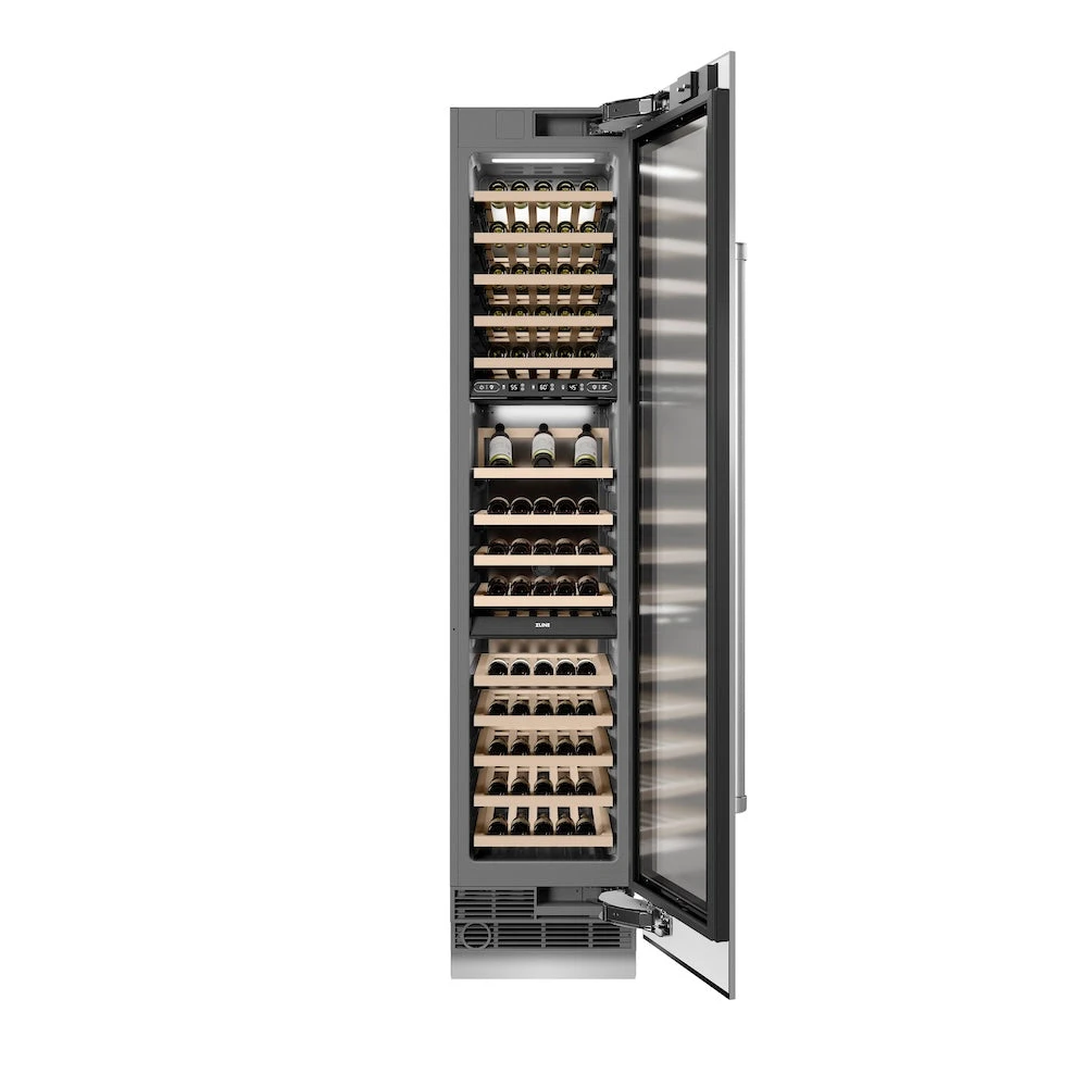 ZLINE 18 In. 9.0 Cu. Ft. Triple Zone 68 Bottle Right Hinge Column Wine Cooler In Stainless Steel (RCWVR-304-18)(Zline 18 Triple Zone Right Hinge Column Wine Cooler Stainless Steel Rcwvr 304 18) 4 ZLINE 18 In. 9.0 Cu. Ft. Triple Zone 68 Bottle Right Hinge Column Wine Cooler In Stainless Steel (RCWVR-304-18)(Zline 18 Triple Zone Right Hinge Column Wine Cooler Stainless Steel Rcwvr 304 18) - Image 4