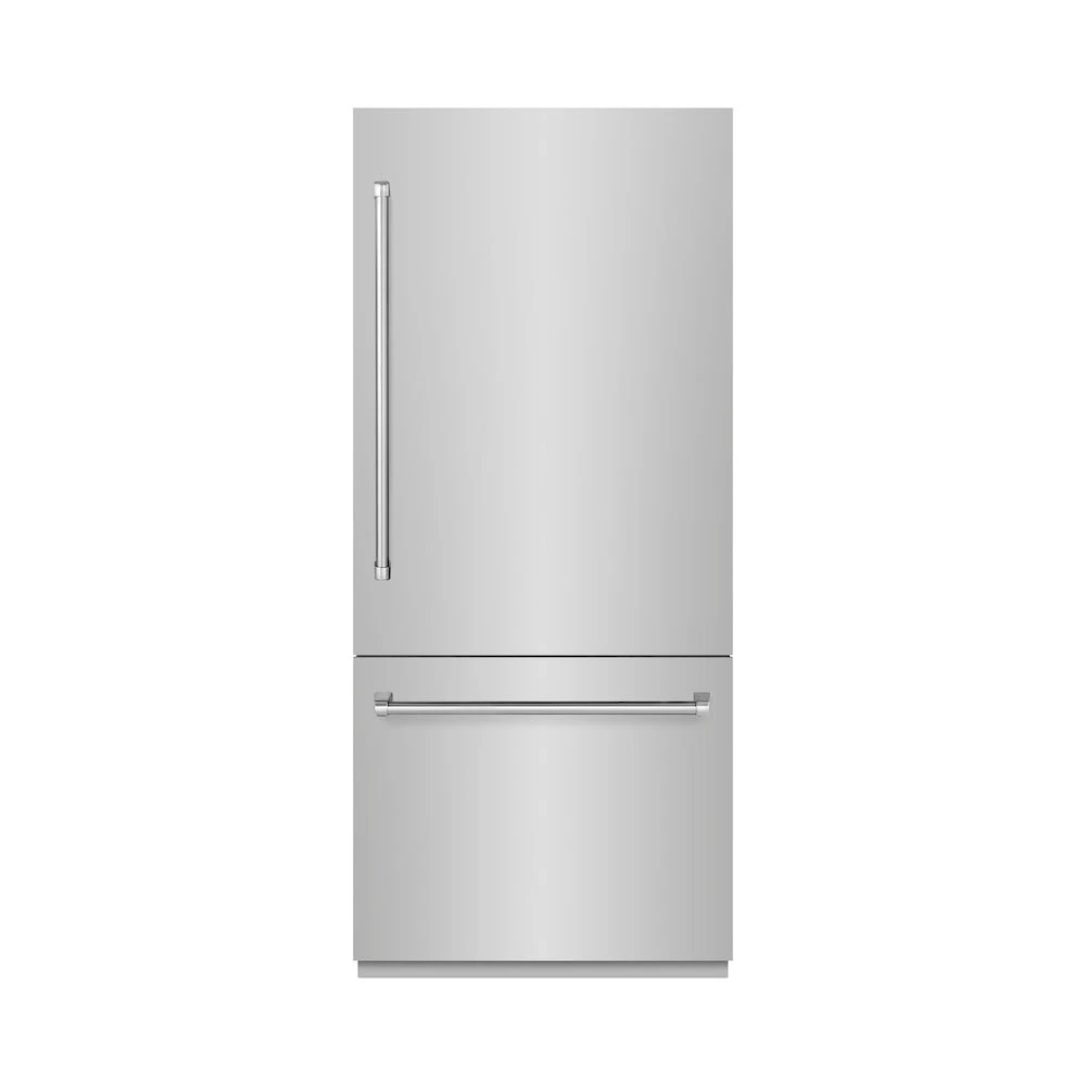 ZLINE 36 In. 19.8 Cu. Ft. Built-In Bottom Freezer Refrigerator With Water Dispenser And Ice Maker In Stainless Steel With Graphite Gray Interior (GRBIT-304-36)(Zline 36 Built In Refrigerator Stainless Steel Graphite Gray Grbit 304 36) 2 ZLINE 36 In. 19.8 Cu. Ft. Built-In Bottom Freezer Refrigerator With Water Dispenser And Ice Maker In Stainless Steel With Graphite Gray Interior (GRBIT-304-36)(Zline 36 Built In Refrigerator Stainless Steel Graphite Gray Grbit 304 36) - Image 2