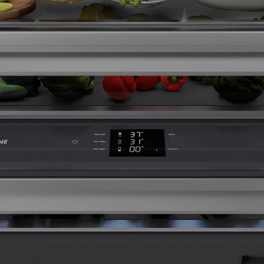 ZLINE 36 In. 19.8 Cu. Ft. Built-In Bottom Freezer Refrigerator With Water Dispenser And Ice Maker In Stainless Steel With Graphite Gray Interior (GRBIT-304-36)(Zline 36 Built In Refrigerator Stainless Steel Graphite Gray Grbit 304 36) 6 ZLINE 36 In. 19.8 Cu. Ft. Built-In Bottom Freezer Refrigerator With Water Dispenser And Ice Maker In Stainless Steel With Graphite Gray Interior (GRBIT-304-36)(Zline 36 Built In Refrigerator Stainless Steel Graphite Gray Grbit 304 36) - Image 6