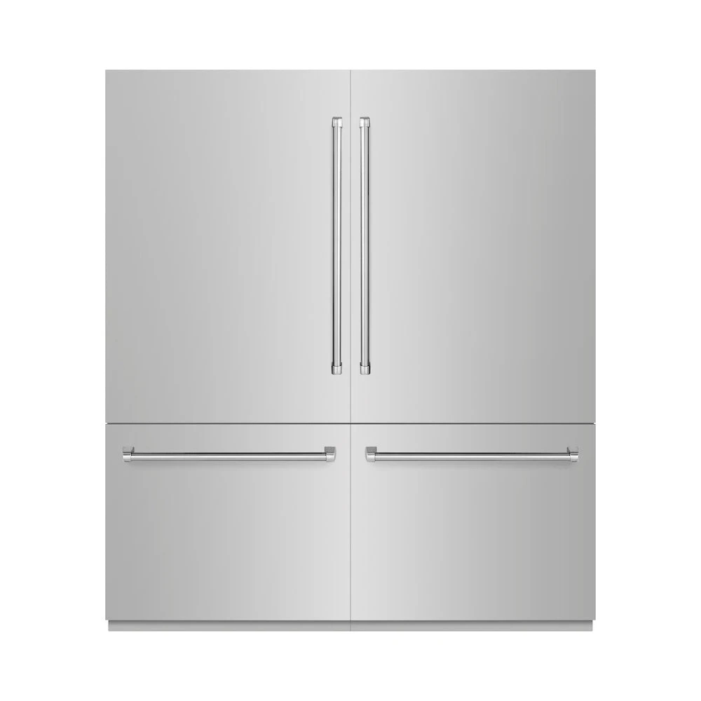 ZLINE 72 In. 39.6 Cu. Ft. French Door Built-In Bottom Freezer Refrigerator With Water Dispensers And Ice Makers In Stainless Steel (RBIT-304-72)(Zline 72 Built In Refrigerator Stainless Steel Rbit 304 72) 1 ZLINE 72 In. 39.6 Cu. Ft. French Door Built-In Bottom Freezer Refrigerator With Water Dispensers And Ice Makers In Stainless Steel (RBIT-304-72)(Zline 72 Built In Refrigerator Stainless Steel Rbit 304 72)