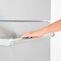 ZLINE 30 In. 16.1 Cu. Ft. Built-In Bottom Freezer Refrigerator With Water Dispenser And Ice Maker In Stainless Steel (RBIV-304-30)(Zline 30 Built In Refrigerator Stainless Steel Rbiv 304 30) -Induction Cooktop Store zline built in stainless steel refrigerator RBIV 304 30 detail hand handle 4 959d30fc 9044 4efb 9c8b 4a3b750568dc