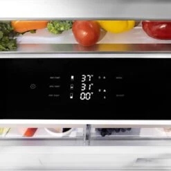 ZLINE 36 In. 19.6 Cu. Ft. French Door Built-In Bottom Freezer Refrigerator With Water Dispenser And Ice Maker In Stainless Steel (RBIV-304-36)(Zline 36 Built In Refrigerator Stainless Steel Rbiv 304 36) 21 ZLINE 36 In. 19.6 Cu. Ft. French Door Built-In Bottom Freezer Refrigerator With Water Dispenser And Ice Maker In Stainless Steel (RBIV-304-36)(Zline 36 Built In Refrigerator Stainless Steel Rbiv 304 36) -Induction Cooktop Store zline built in stainless steel refrigerator RBIV 304 36 detail panel fruit