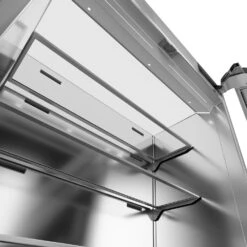 ZLINE 36 In. 19.6 Cu. Ft. French Door Built-In Bottom Freezer Refrigerator With Water Dispenser And Ice Maker In Stainless Steel With Stainless Steel Interior (SRBIV-304-36)(Zline 36 Built In Refrigerator Stainless Steel Stainless Steel Srbiv 304 36) -Induction Cooktop Store zline built in stainless steel refrigerator SRBIV 304 36 detail LED light