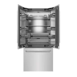 ZLINE 36 In. 19.6 Cu. Ft. French Door Built-In Bottom Freezer Refrigerator With Water Dispenser And Ice Maker In Stainless Steel With Stainless Steel Interior (SRBIV-304-36)(Zline 36 Built In Refrigerator Stainless Steel Stainless Steel Srbiv 304 36)