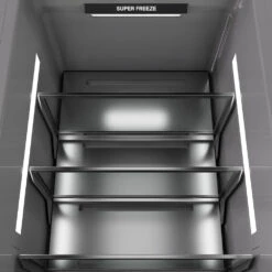 ZLINE 24 In. 12.4 Cu. Ft. Column Freezer In White Matte With Graphite Gray Interior (RCFV-WM-24)(Zline 24 Column Freezer White Matte Graphite Gray Rcfv Wm 24) 38 ZLINE 24 In. 12.4 Cu. Ft. Column Freezer In White Matte With Graphite Gray Interior (RCFV-WM-24)(Zline 24 Column Freezer White Matte Graphite Gray Rcfv Wm 24) -Induction Cooktop Store zline built in white matte column freezer RCFV WM 24 detail illumination 61768e5c 5cdb 4aa8 b0ae bf40a6ff8804